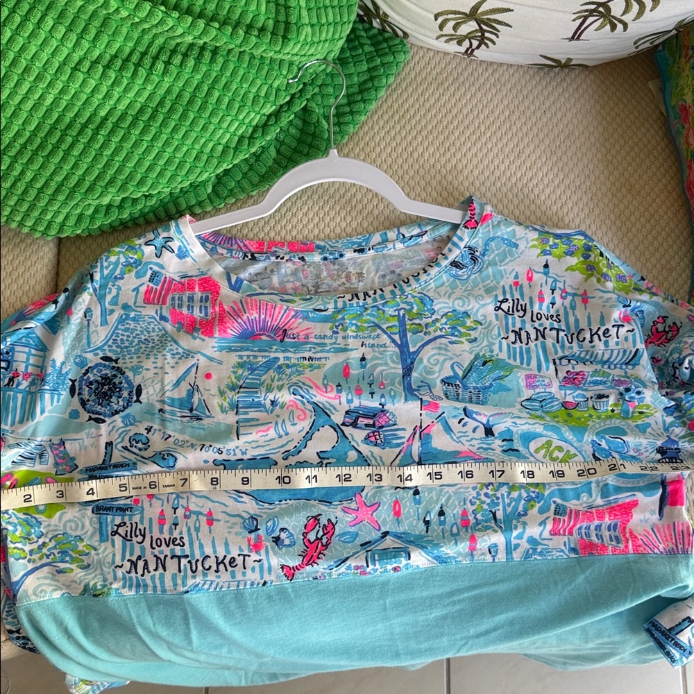 Lilly Pulitzer Blue and Pink Floral Top - Picture 7 of 8